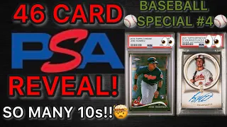 46 CARD PSA REVEAL! MY BEST ORDER TO DATE!  BASEBALL SPECIAL CRAZY GEM RATE