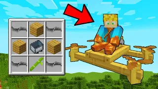 CRAFTEI UM DRONE USANDO POUCA COISA NO MINECRAFT