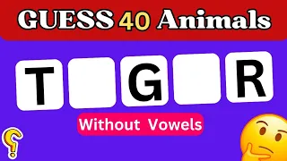 Guess The Animals without vowels challenge ! Fun Quiz Challenge | Quiz Street