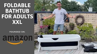 62 inch XXL folding bathtub founded on Amazon | Perfect for small bathrooms or e.g. as an ice bath