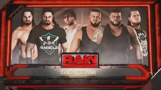 The Shield vs. Baron Corbin & AOP: Raw-6 Man Tag Team Match-WWE-2K18-Simulation