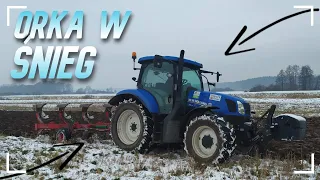 Orka w śniegu i końca nie widać | New Holland T6.175&Unia [vlog#158]