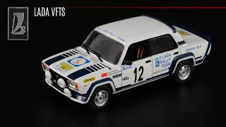 Soviet Motorsport VAZ-2105 VFTS Swedish Rally 1983 • IXO Models • Lada VFTS Swedish Rally 1:43