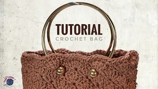 CROCHET Bag with Leather Base Tutorial #1