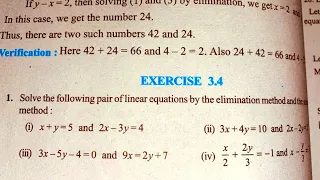 10 th (NCERT) Maths-PAIR OF LINEAR EQUATIONS IN TWO VARIABLES EXERCISE- 3.4 (Solution) | Pathshala