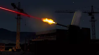 ArmA 3 - C-RAM Gatling Gun in Action vs Fighter Aircraft - Phalanx CIWS - C RAM - Simulation