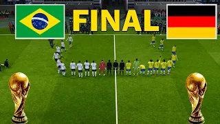 BRAZIL vs GERMANY FINAL - FIFA World Cup Full Match  | NEYMAR vs SANE | eFootball PES Gameplay