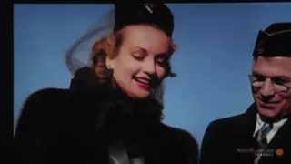 Carole Lombard final bond rally speech colour film footage