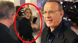 Tom Hanks Lashes Out at Fans After One Bumped Into His Wife