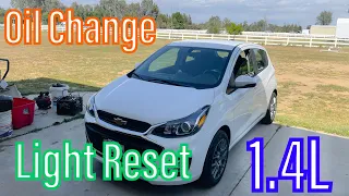 Chevy Spark 1.4L Oil Change + Light Reset