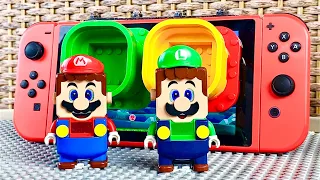 Lego Mario and Luigi Enters the Nintendo Switch to save Yoshi! What's Bowser's Plan? #legomario