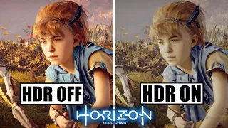 Horizon Zero Dawn Graphics Comparison Gameplay HDR ON VS HDR OFF [4k-6-FPS]