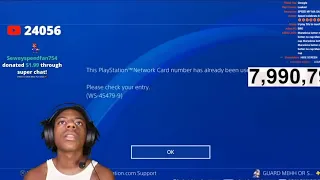 Someone Steals Speeds 500$ PSN Card..🤣