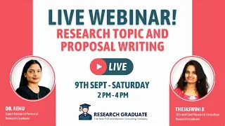 Live Webinar on Research Topic & Proposal Writing for Research Scholars | Research Graduate