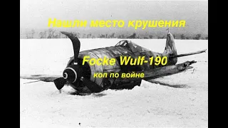 Место крушения немецкого самолёта Focke-Wulf Fw 190. Коп по войне.Metal detecting