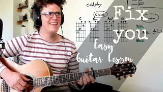 Fix You Guitar Lesson // Coldplay [Easy Acoustic]