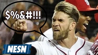 Bryce Harper Fires F-Bomb At Umpire During Celebration