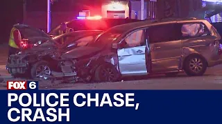 Milwaukee police chase, crash; pedestrian hit, 5 children in vehicle | FOX6 News Milwaukee