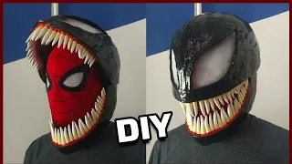 Cómo hacer una MÁSCARA de VENOM RETRÁCTIL con Cartón - ESPECIAL de HALLOWEEN - DIY: Venom Mask