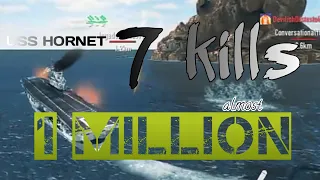 Battle Of Warships - USS Hornet (cv-8) 7 kills almost 1 million damage