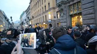 Несанкционированная акция протеста в СПб 24 февраля 14г