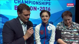 Evgenia Medvedeva - champion's interview after LP Wolds 2016