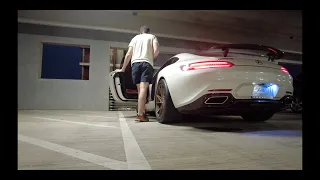 AMG GTS Cold Start Downpipes POV