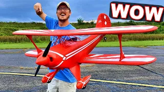 YOU WON'T BELIEVE the FLIGHT on this FMS Pitts RC BIPLANE!