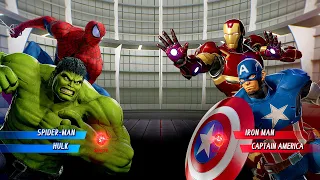 Spider-Man & Hulk Vs Ironman & Captain America [ Very Hard AI ] | Marvel vs Capcom: Infinite