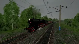 Train Simulator classic паровоз ТЭ-3644 с Военным поездом Екатиринбург