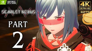 SCARLET NEXUS Walkthrough PART 2 (PC) "Kasane" Gameplay No Commentary @ 4K 60ᶠᵖˢ ✔