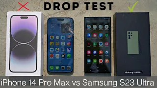 Samsung Galaxy S23 Ultra vs iPhone 14 Pro Max DROP Test | Durability