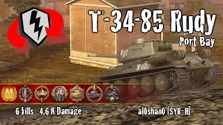 WoT Blitz T-34-85 Rudy - 6 Kills 4,6k Damage Replay