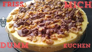 friss mich dumm Kuchen mit Pudding und kandierten Walnüssen