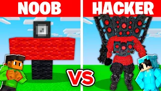 NOOB vs HACKER: I Cheated in a UPGRADED SPEAKERMAN Build Challenge!