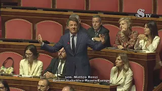 Matteo Renzi intervento dal Senato in ricordo del Presidente Giorgio Napolitano