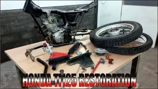 1975 Honda TL125 K2 Full Restoration Part 1 ( Frame Restoration )