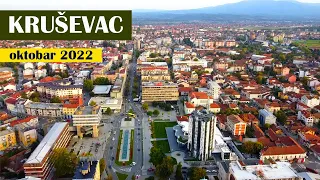 Na kraju dana par snimaka centra Kruševca, snimak iz drona, 6.10.2022