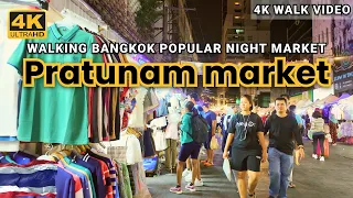 [4K HDR] Bangkok Pratunam Night Market Walking Tour | Cheapest & Wholesale Shopping
