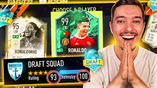 ECHIPA STELARA DE 193 RATING LA DRAFT CU CR7 99 SI RONALDINHO MOMENTS  !!! FIFA 22 ROMANIA !!!