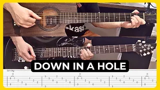 Down In A Hole - Alice In Chains | Guitar Tabs | Guitar Lesson | Backing Track | All Guitar Parts