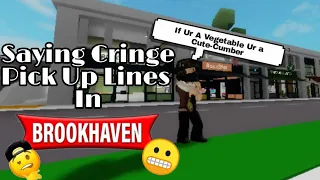 Saying Pick Up Lines To Strangers || Brookhaven RP || JoshTuxies