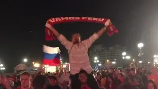 Казань отмечает победу сборной России над Египтом
