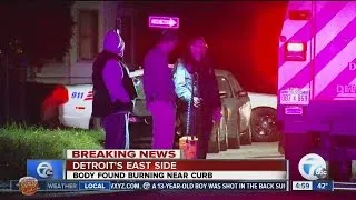 Body found burned on Detroit's east side
