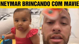 BRUNA BIANCARDI MOSTRA NEYMAR CUIDANDO DA MAVIE