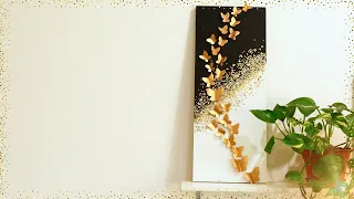 DIY Paper Butterflies on Canvas Wall Art Tutorial