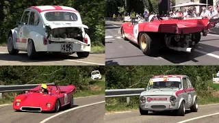 Abarth racecars - Best of sound, launch, fly bys & hillclimb action