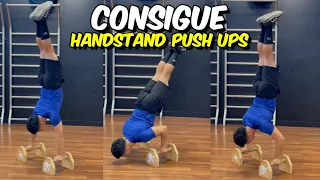 CONSIGUE LAS HANDSTAND PUSH UPS CON ESTA RUTINA/ RUTINA PARA HACER LAGARTIJAS EN PARADO DE MANOS