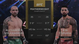 Александр Волкановски  vs  Илия Топурия Бой UFC 298 (cpuVScpu)