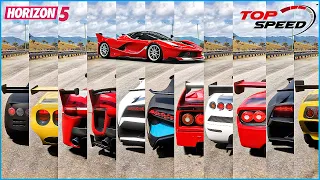Top 20 Fastest Extreme Track Cars - Forza Horizon 5 | Acceleration & Top Speed Challenge (All Stock)